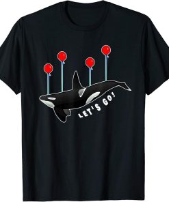 Orca Whale Red Balloons Orcinus Orca T-Shirt