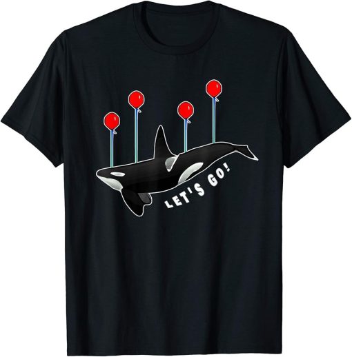 Orca Whale Red Balloons Orcinus Orca T-Shirt