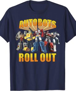 Retro Autobots Roll Out Group Shot T-Shirt