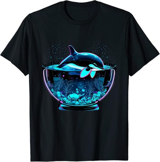 Orca Whale in Fish Bowl Orca in Aquarium Free The Orcas T-Shirt