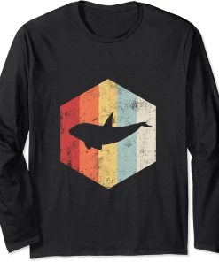 Proud Orca owner Retro, Orca lover, Orca father"s day gift Long Sleeve T-Shirt